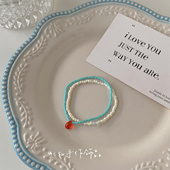 叠戴串珠手链圆珠手串手饰女2025新款 气质甜美两条装 满25 包邮