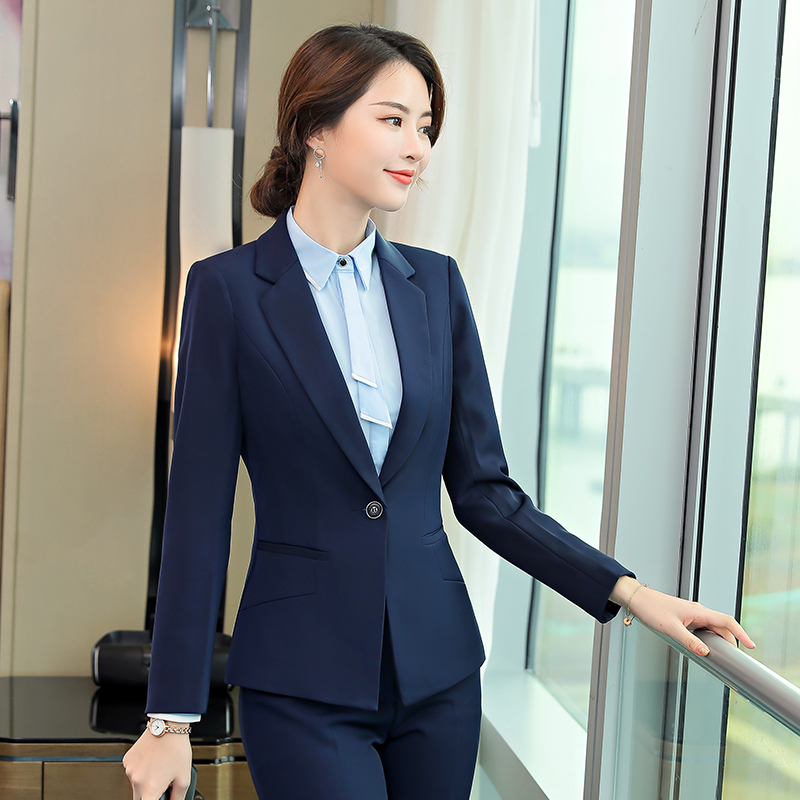 西装西裤套装女秋装新款气质时尚大码正装工作服ol面试职业装短裙