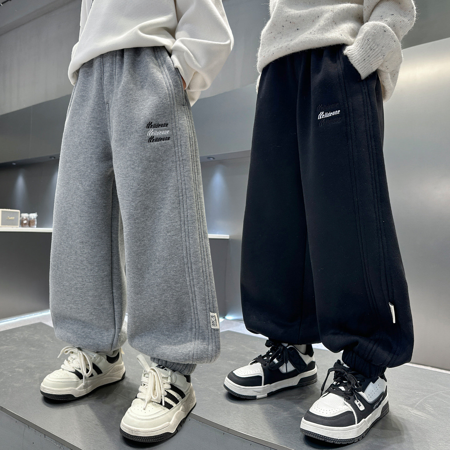 男童冬季加绒裤子中大童新款加厚运动卫裤男孩秋冬羊羔绒休闲长裤,男装,休闲裤,淘宝优惠券,粉丝福利购,淘宝优惠卷