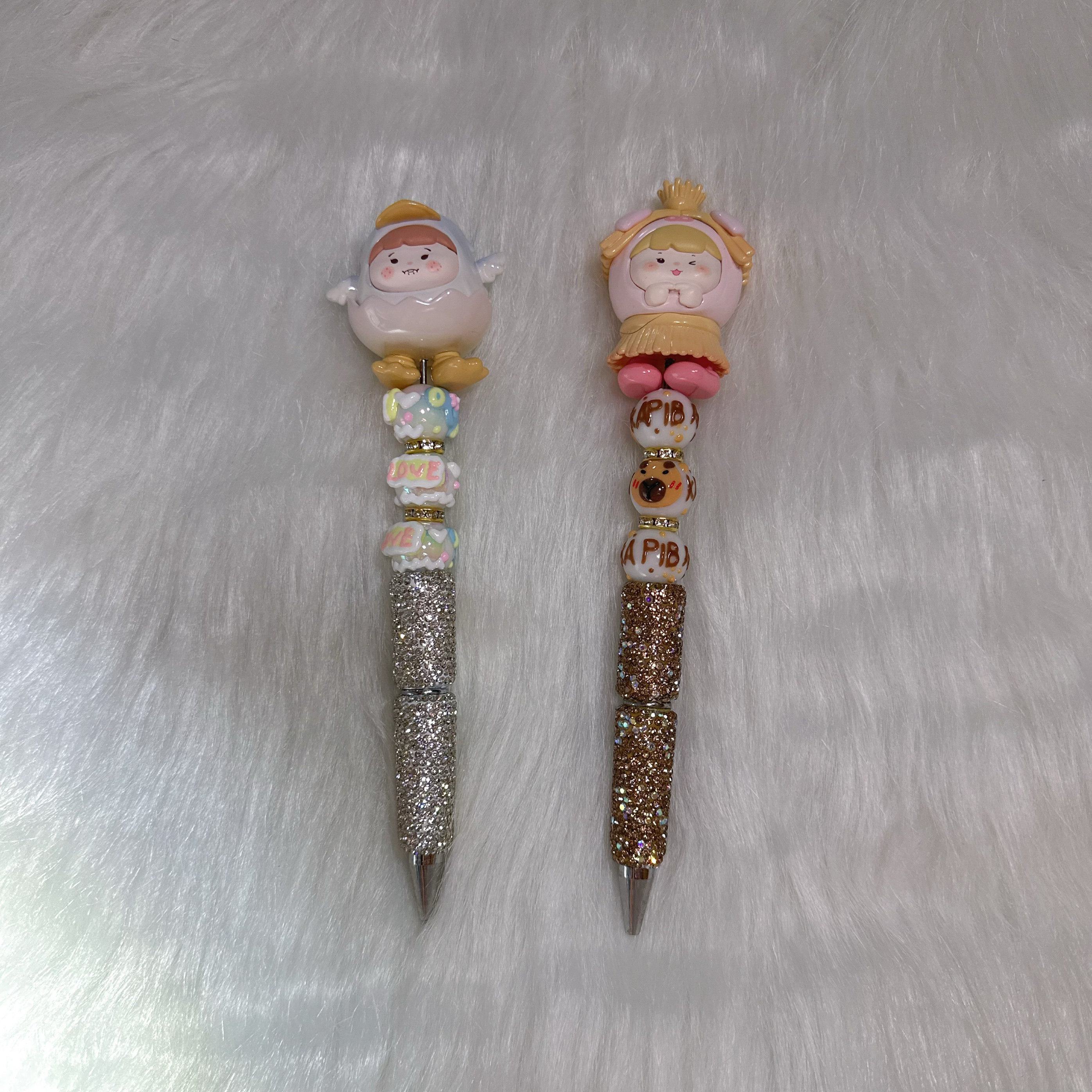 萌粒笔可爱卡通手绘珠DIY圆珠笔手工制作小礼物奖品奖励满钻特价