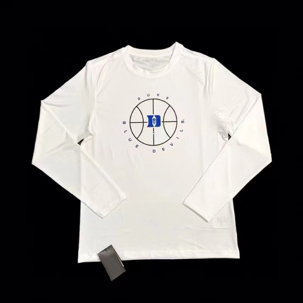 NCAA新赛季球员版训练服 DUKE冠军球队投篮速干运动篮球长袖T恤