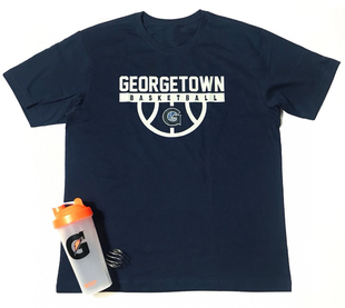 夏季新款乔治城大学球员版精英运动篮球休闲圆领宽松T恤短袖