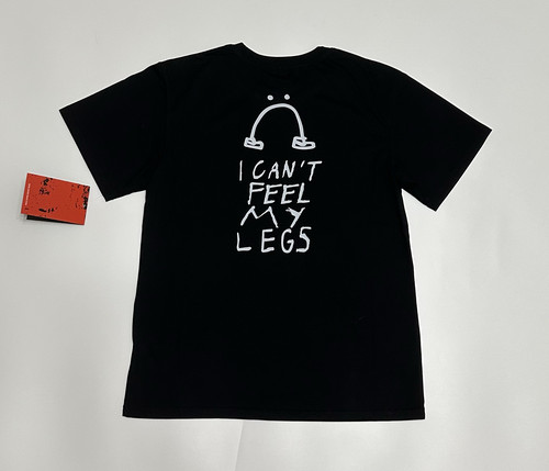 i can’t feel my legs 男女情侣款运动休闲涂鸦圆领宽松T恤短袖