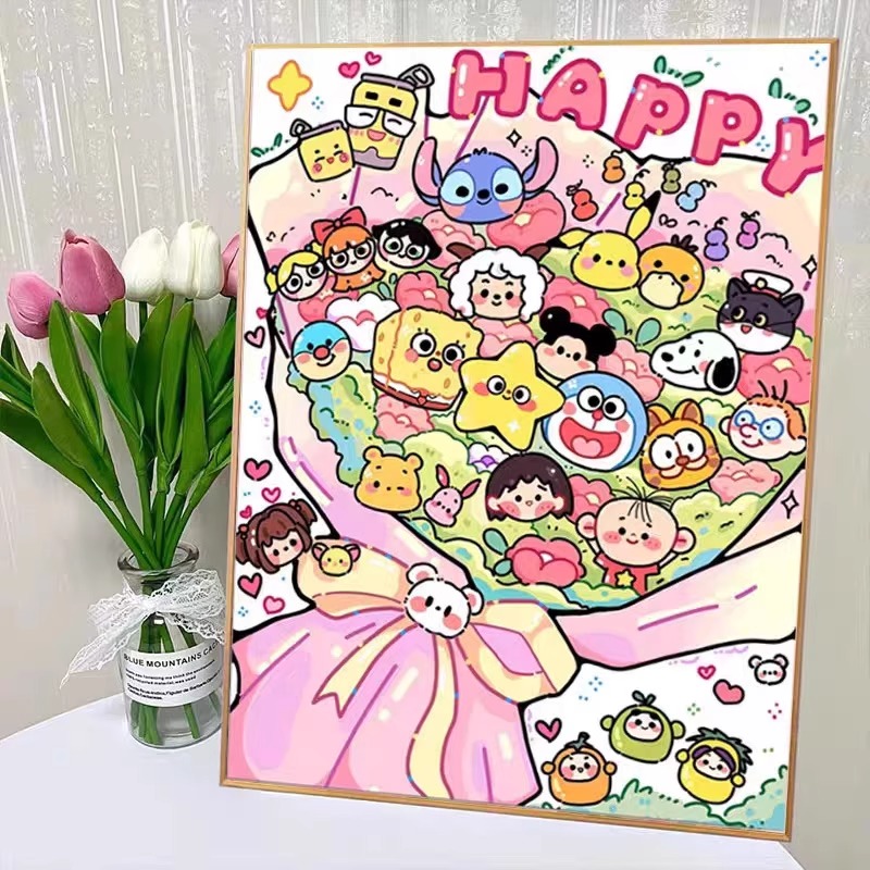 卡通动漫十字绣新款线绣卧室餐厅