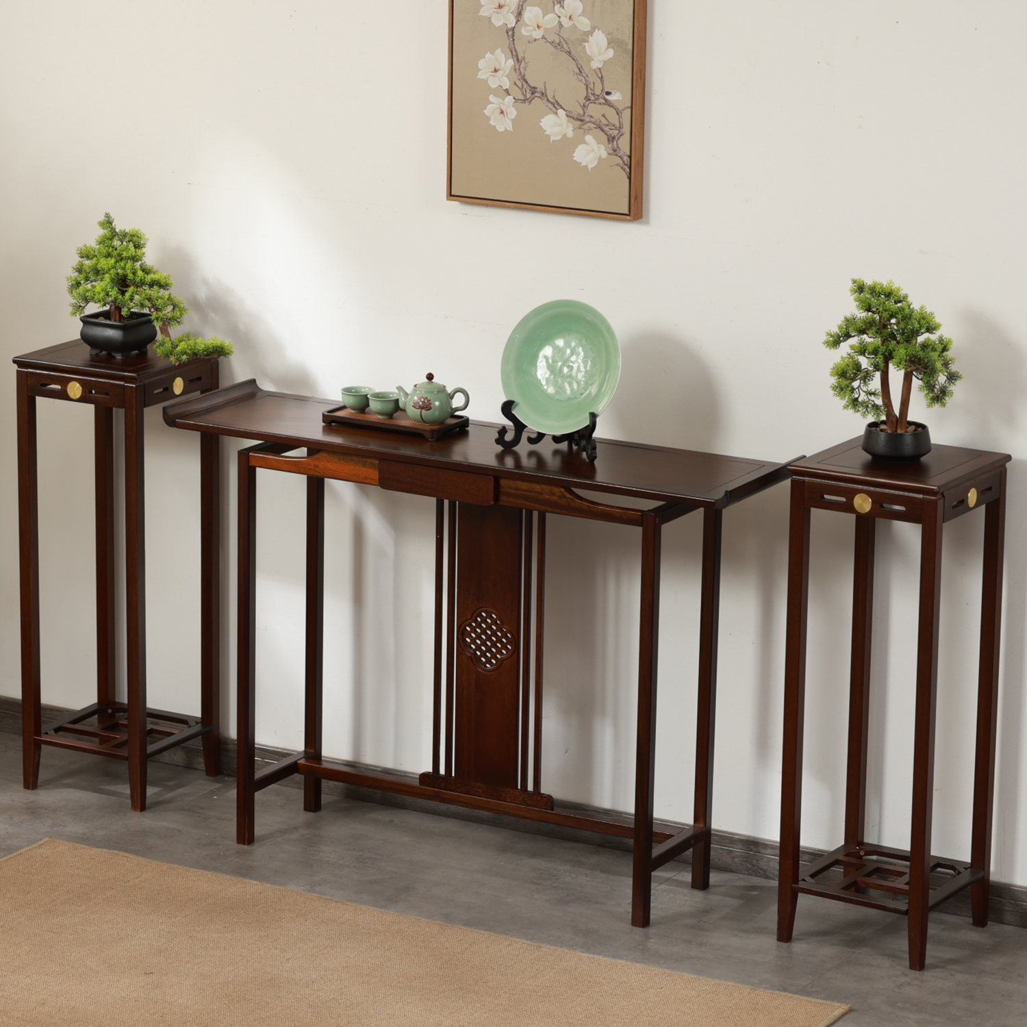 新中式玄关实木中式供桌供台