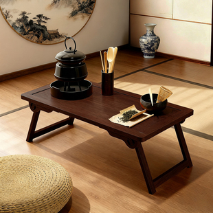 可折叠实木炕几飘窗几禅意泡茶桌坐地几茶室茶桌书法桌出租屋餐桌