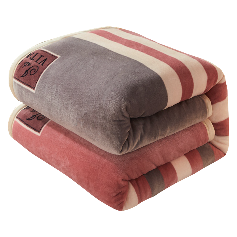 品牌2025新款牛奶绒床盖法兰水晶珊瑚毛毯子加厚保暖铺单冬夏两用