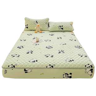 2025新款牛奶绒床笠加厚冬季豹纹兔毛绒床垫保护罩防滑床单套床罩