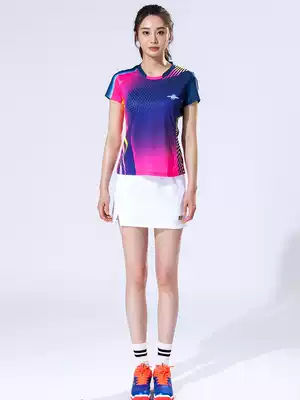 (breathable type)single and double number 2020 new badminton suit women's suit quick-drying short-sleeved men's badminton culottes women