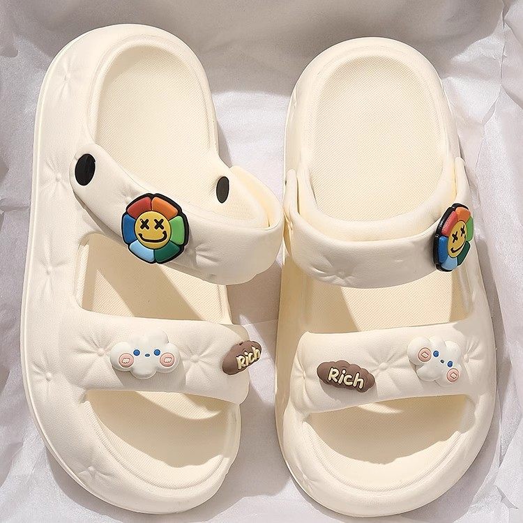 法式凉鞋女夏季外穿2025新款厚底防滑eva可下水沙滩海边拖鞋女款