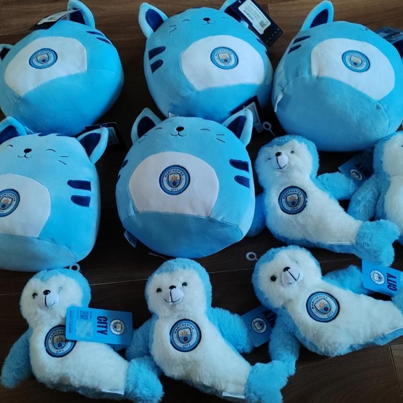 曼城小海豚毛绒玩具 官方正品代购 足球周边纪念龙猫玩偶球迷礼物