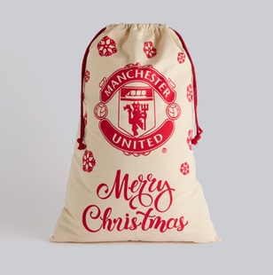 曼联圣诞礼物袋 官方正品现货 2025款球迷周边礼品包装
