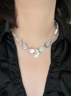 微瑕清仓 | 原创设计手作天然石百搭春夏森系复古气质项链女