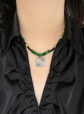 项链清仓 | 原创设计手作天然石百搭秋冬钛钢中性朋克气质项链女