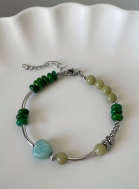 尾生之信 | 原创设计手作秋冬钛钢天河石天然石可调节小众手链女