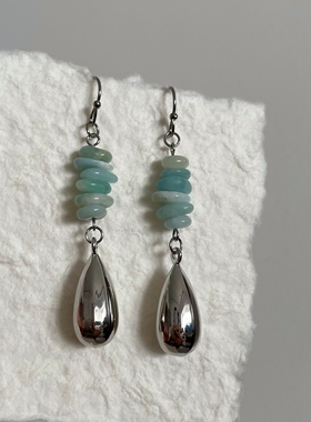 尾生之信 | 原创设计天河石百搭简约气质日常防敏耳环耳夹女