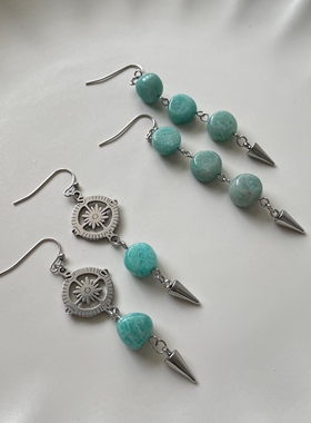 尾生之信 | 原创设计天河石百搭简约气质日常防敏耳环女