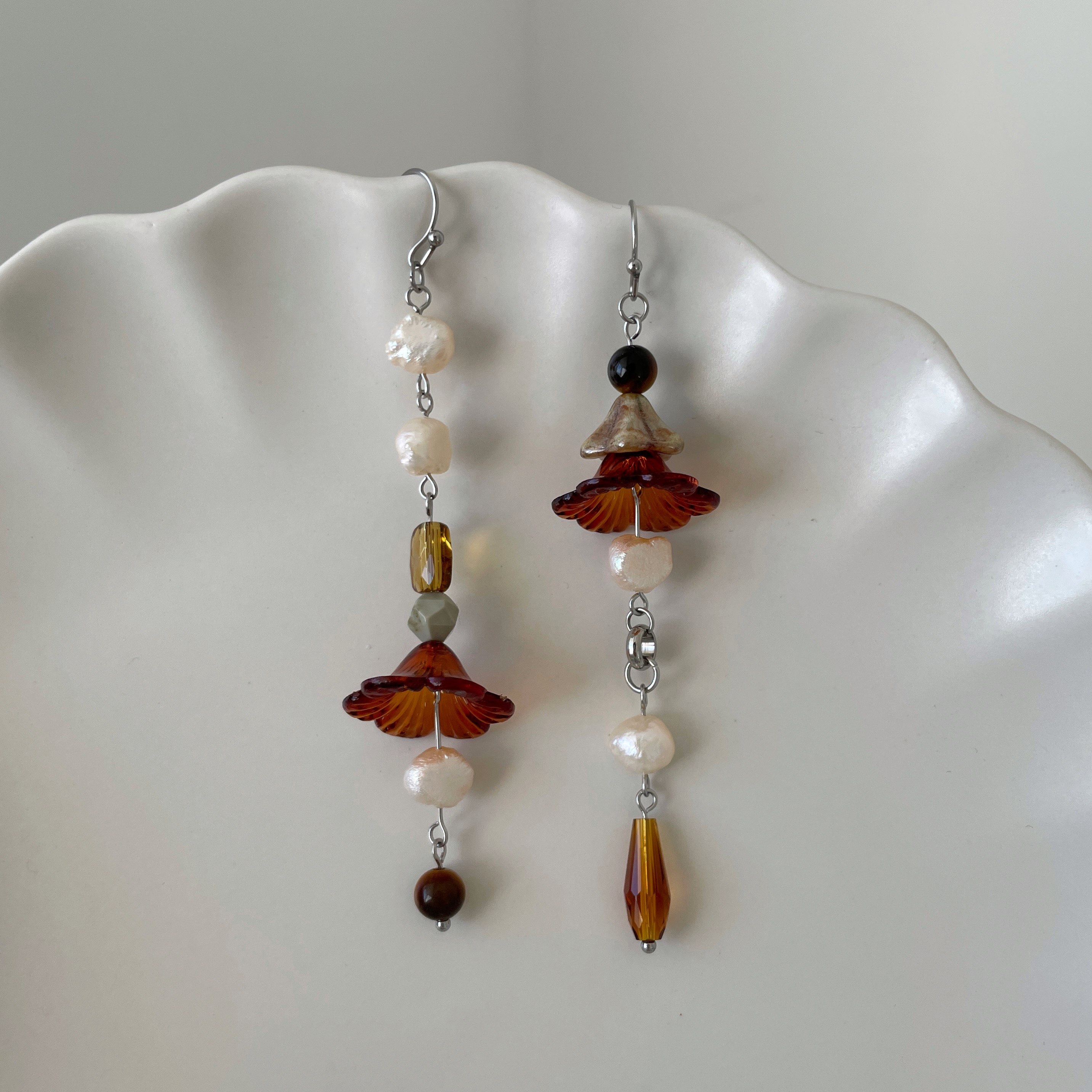 尾生之信 | 原创设计捷克珠珍珠复古秋冬小众百搭防敏耳环耳夹女,饰品/流行首饰/时尚饰品新,耳环,淘宝优惠券,粉丝福利购,淘宝优惠卷