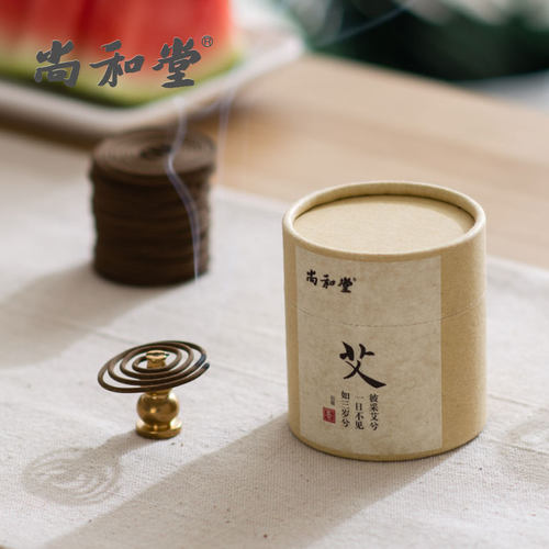 艾草盘香养生天然家用