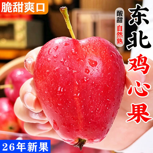 东北鸡心果新鲜水果东北沙果苹果
