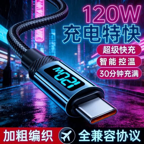 120W充电线Type-C快充