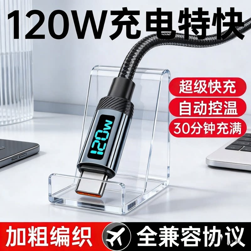 120W充电线Type-C快充图片