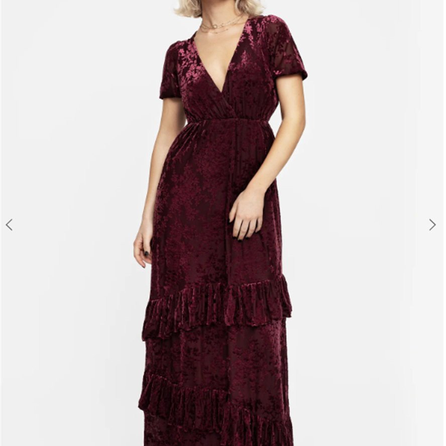 英国小众哥特亚文化ins暗黑辣妹复古酒红植绒连衣裙荷叶边礼服裙