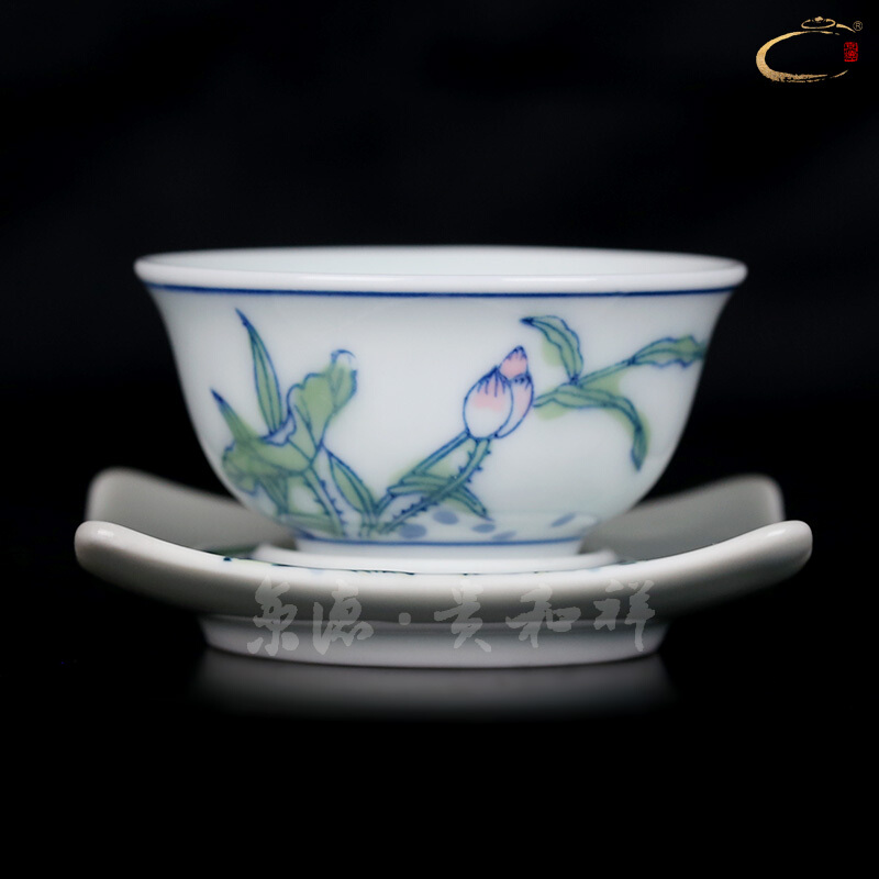 贵和祥手绘风景德镇茶杯套装