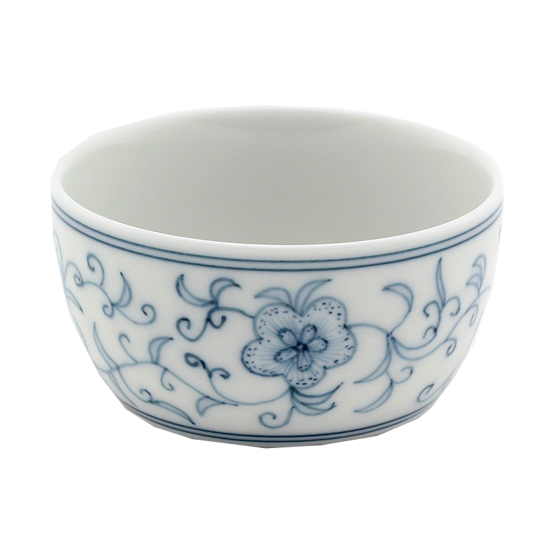京德贵和祥陶瓷品茗杯青花手绘