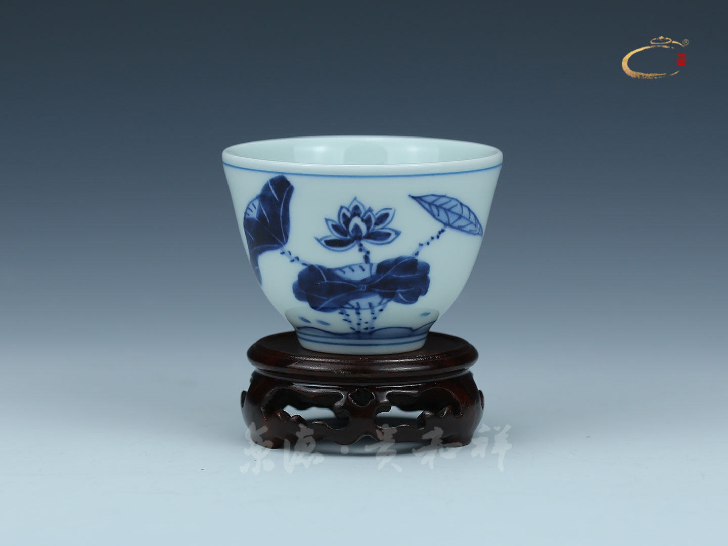 京德贵和祥沁莲杯手绘景德镇青花瓷品茗杯功夫茶杯主人杯个人单杯,餐饮具,茶杯,淘宝优惠券,粉丝福利购,淘宝优惠卷