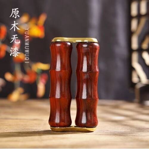 紫檀手部滚轮按摩器手掌锻炼手指关节训练器中老年康复训练器
