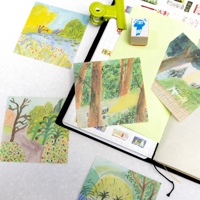 治愈森系手账便签素材