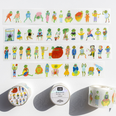 一大堆青蛙手帐贴纸素材装饰