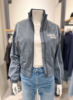 CKJeans 韩国专柜正品 26 春女立领刺绣休闲运动夹克外套 47G501G