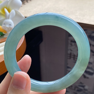 5.24批4750号53.5-10-9.7 冰湖水绿叠加黄翡圆条！清爽漂亮！