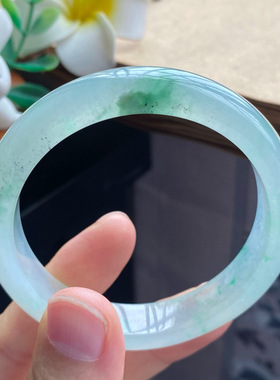 12.23批12188号52.4-11.7-7.3 冰飘阳绿果冻镯！清新的绿意！