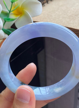 3.1批1319号57.9-12.3-9.9 紫色飘花镯！像一幅美美的油画！