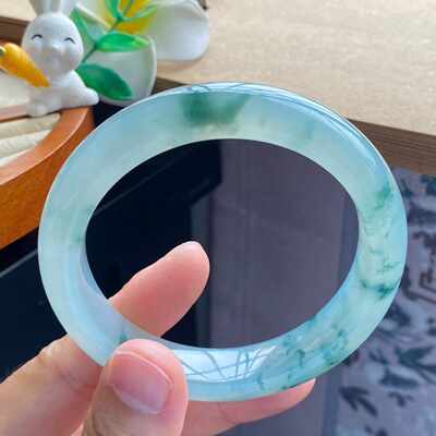7.12批6769号58.2-13-9.3冰飘花种水镯！意境感满满！