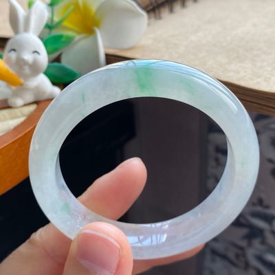 5.16批4443号？51.1-14.9-7.8 冰飘阳绿果冻镯！清新灵动！