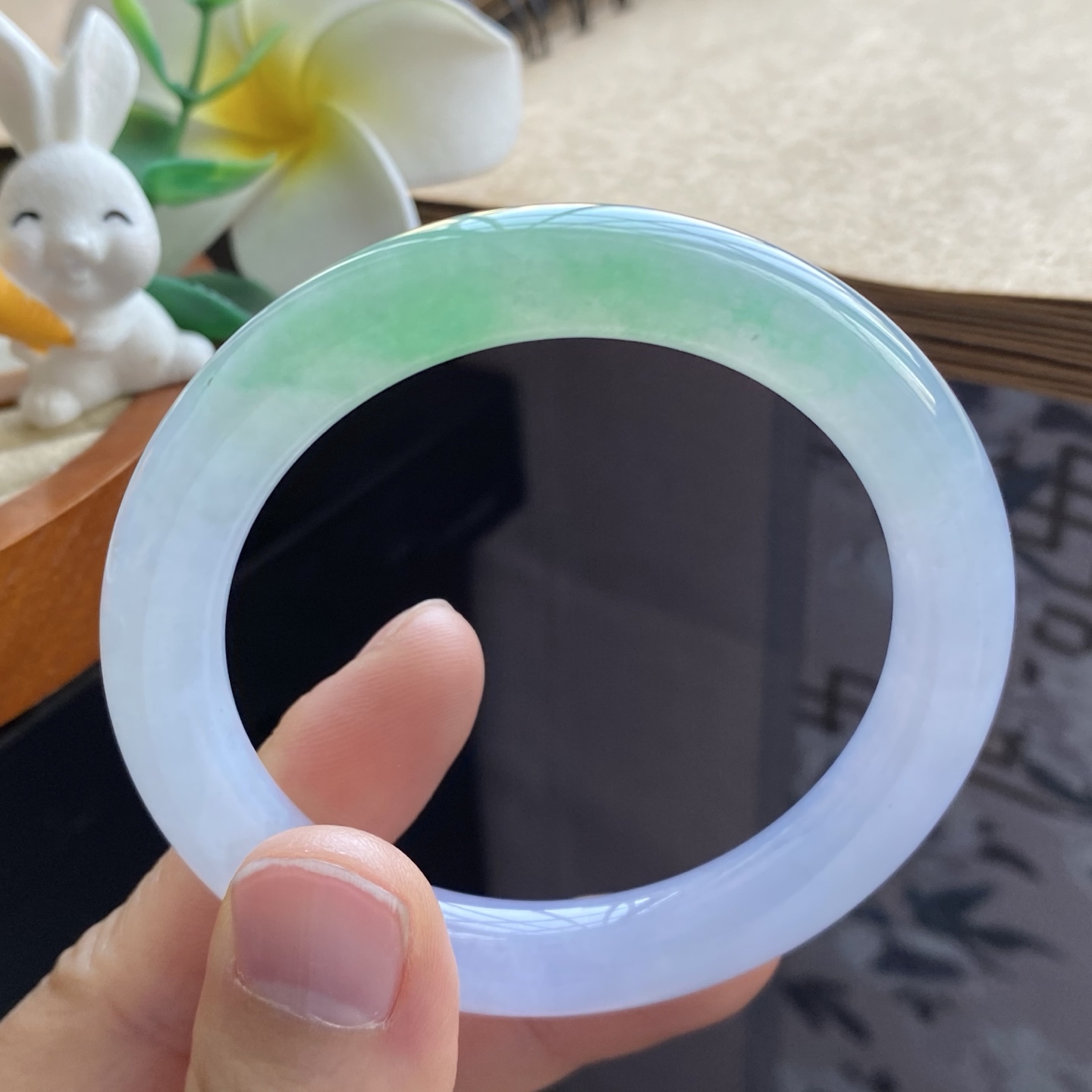 3.3批1407号51.5-9.4-8.8冰甜绿淡彩圆条！温柔治愈！