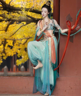 敦煌飞天异域民族风裙裤逆水寒鸿音天音真的菜菜遇见胡旋西域舞服