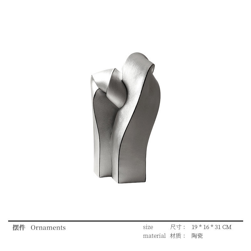 现代简约抽象个性特别艺术感装饰品摆件陈设书柜书架隔断家居饰u.