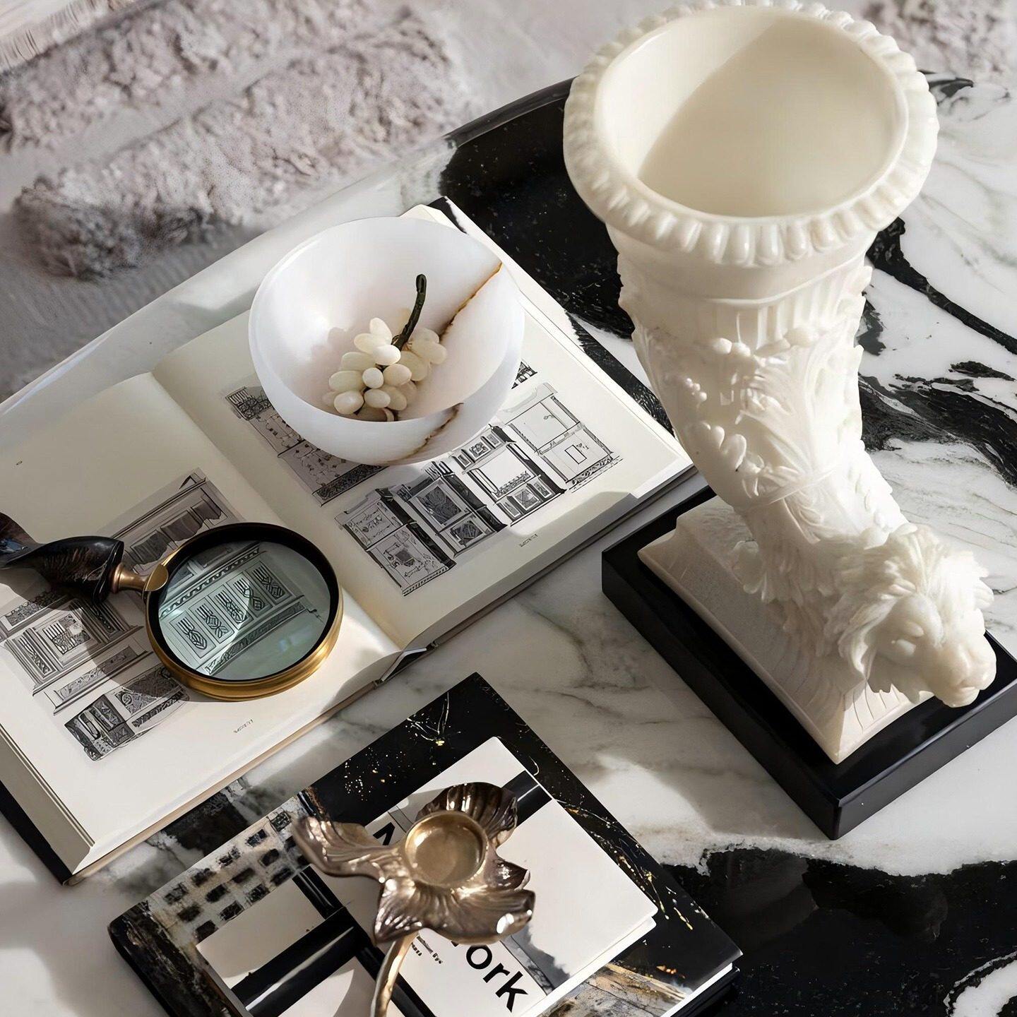 样板房样品房洽谈区客厅软装茶几上的摆件现代中式中古风美学氛围