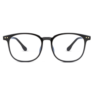 日系黑色眼镜框男大脸复古近视可配镜片超轻tr90眼镜架方形舒适