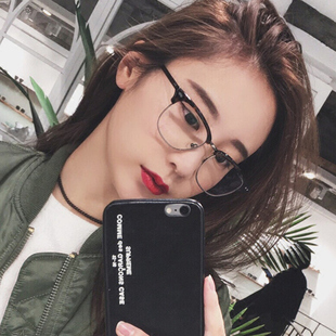韩版潮防蓝光辐射镜女方形超轻眼镜框女素颜配近视眼镜男士平光