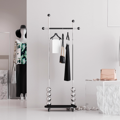 不锈钢落地式服装展示架