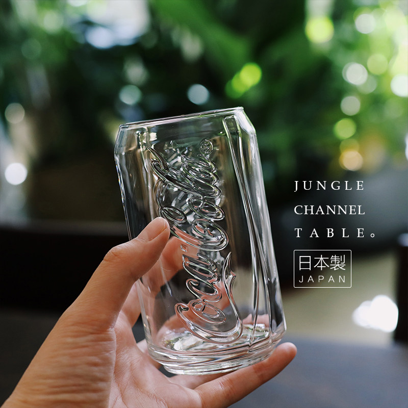 日本进口复古可乐杯圆形石塚硝子