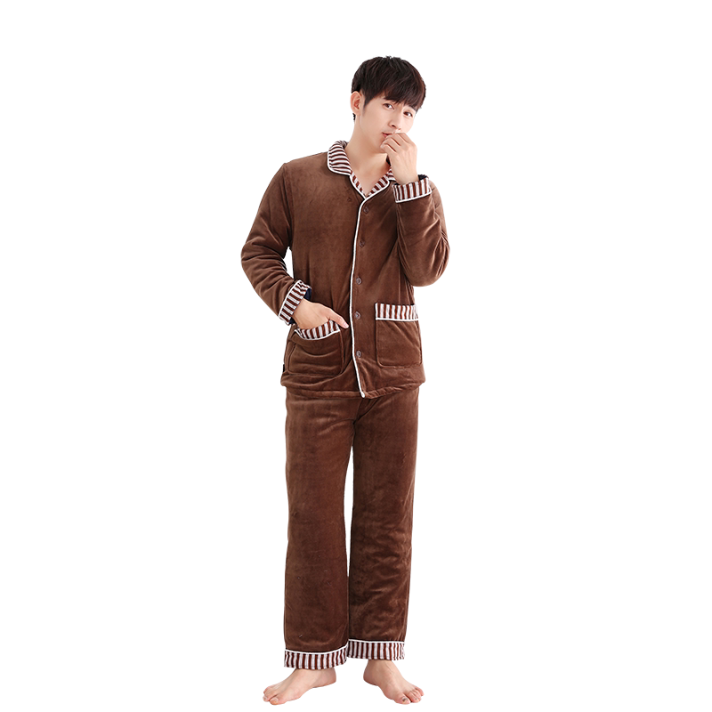 萱泽男士天鹅绒棉袄成人可外穿