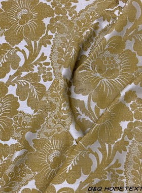 现代花卉图案大提花窗帘布料客厅样板间沙发午睡抱枕靠垫腰枕套