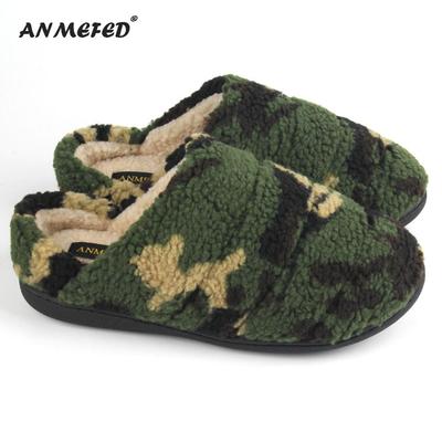 冬季保暖加绒毛毛情侣棉拖鞋